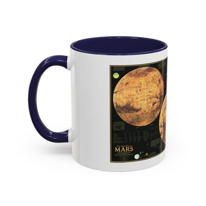 Space - MARS The Red Planet (1973) (Map) Accent Coffee Mug