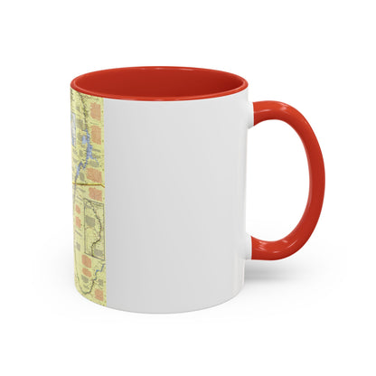 Egypt - Nile Valley, Land of the Pharaohs (1965) (Map) Accent Coffee Mug