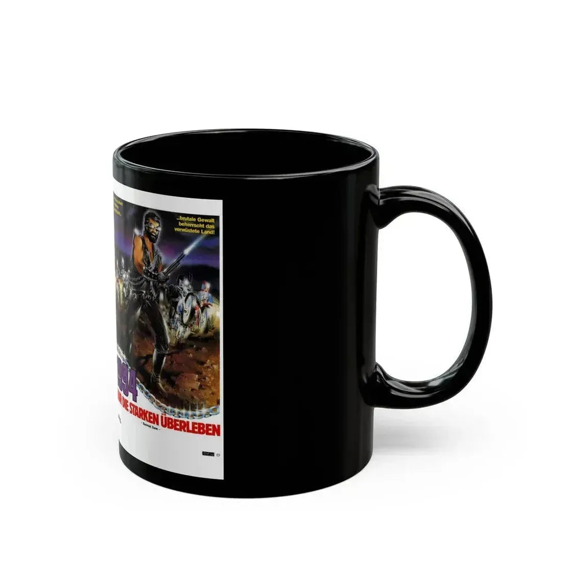 1994 NUR DIE STARKEN UBERLEBEN (VHS COVER) - Black Coffee Mug - Go Mug Yourself