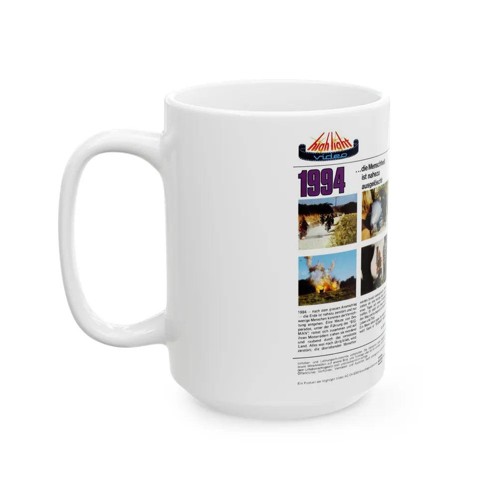 1994 NUR DIE STARKEN UBERLEBEN (VHS COVER) - White Coffee Mug-Go Mug Yourself