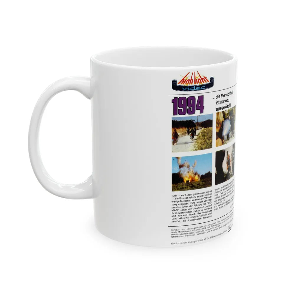 1994 NUR DIE STARKEN UBERLEBEN (VHS COVER) - White Coffee Mug-Go Mug Yourself