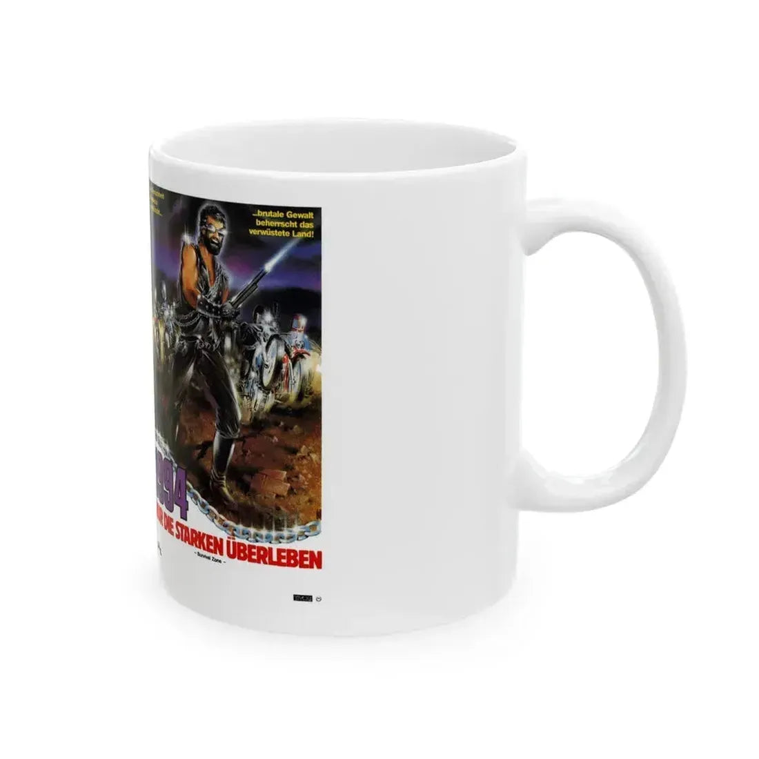 1994 NUR DIE STARKEN UBERLEBEN (VHS COVER) - White Coffee Mug - Go Mug Yourself