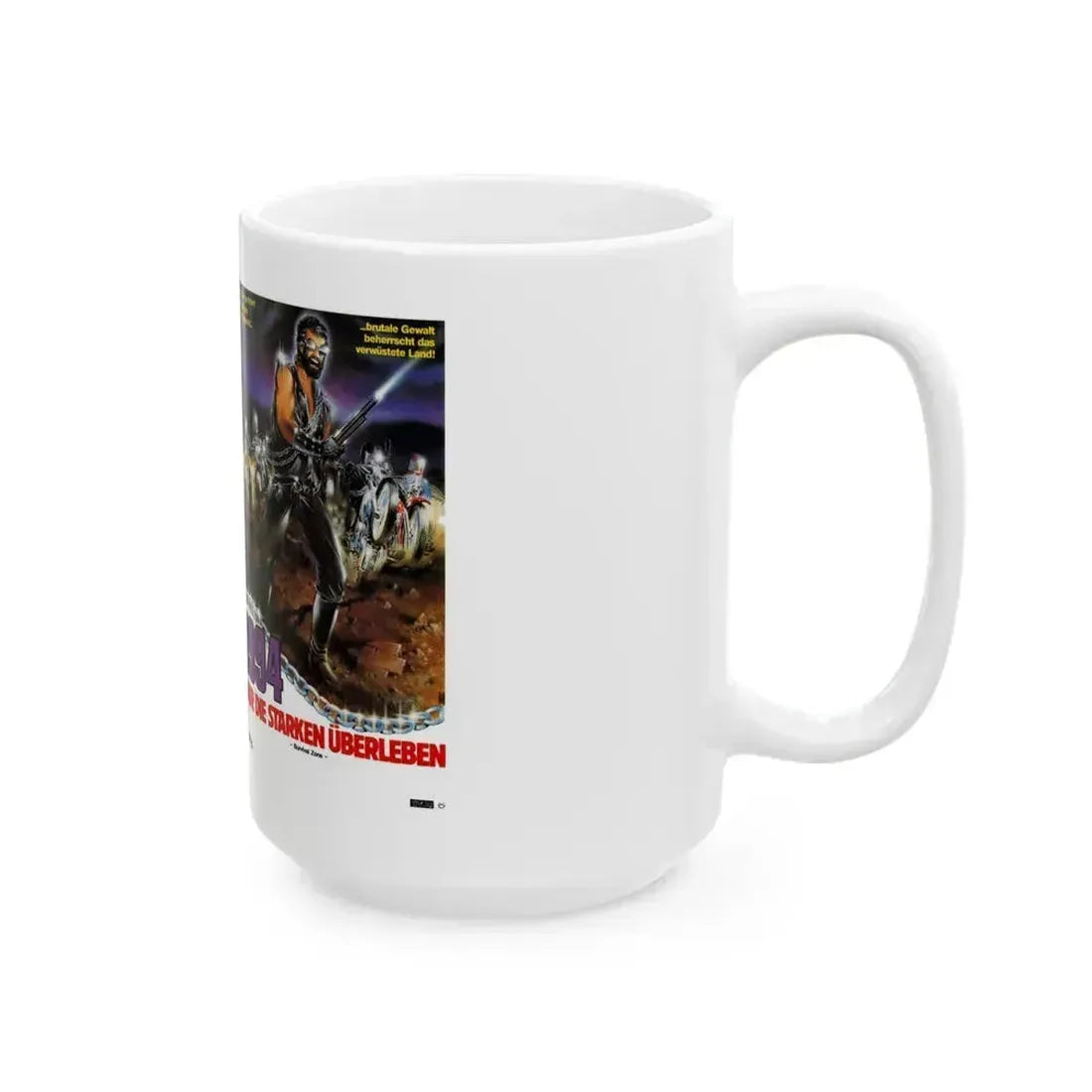 1994 NUR DIE STARKEN UBERLEBEN (VHS COVER) - White Coffee Mug - Go Mug Yourself