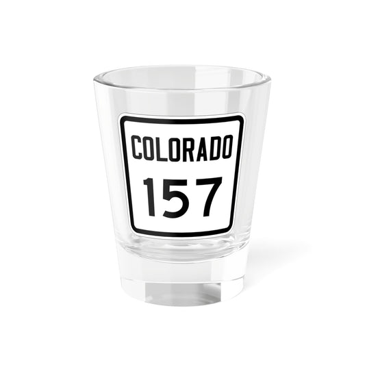 Colorado 157 1946 (Colorado) (Road Sign) Shot Glass 1.5oz-1.5oz-Go Mug Yourself