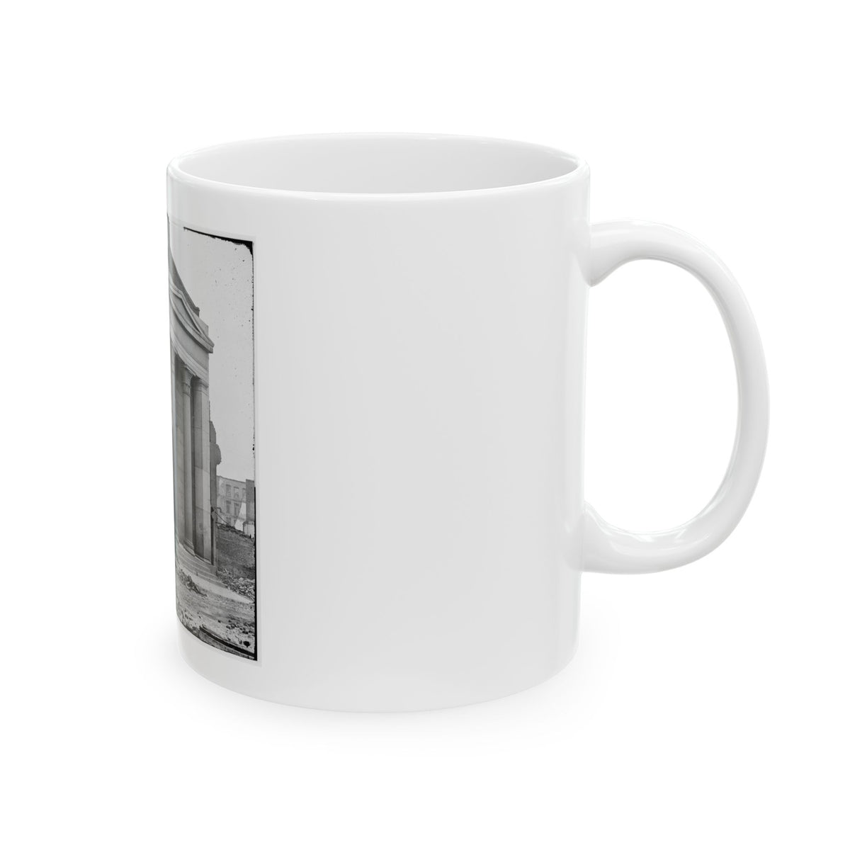 Richmond, Va. Ruins Of The Exchange Bank (Main Street) With The Facade Nearly Intact (U.S. Civil War) White Coffee Mug