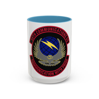 55th Communications Squadron (U.S. Air Force) Accent Coffee Mug