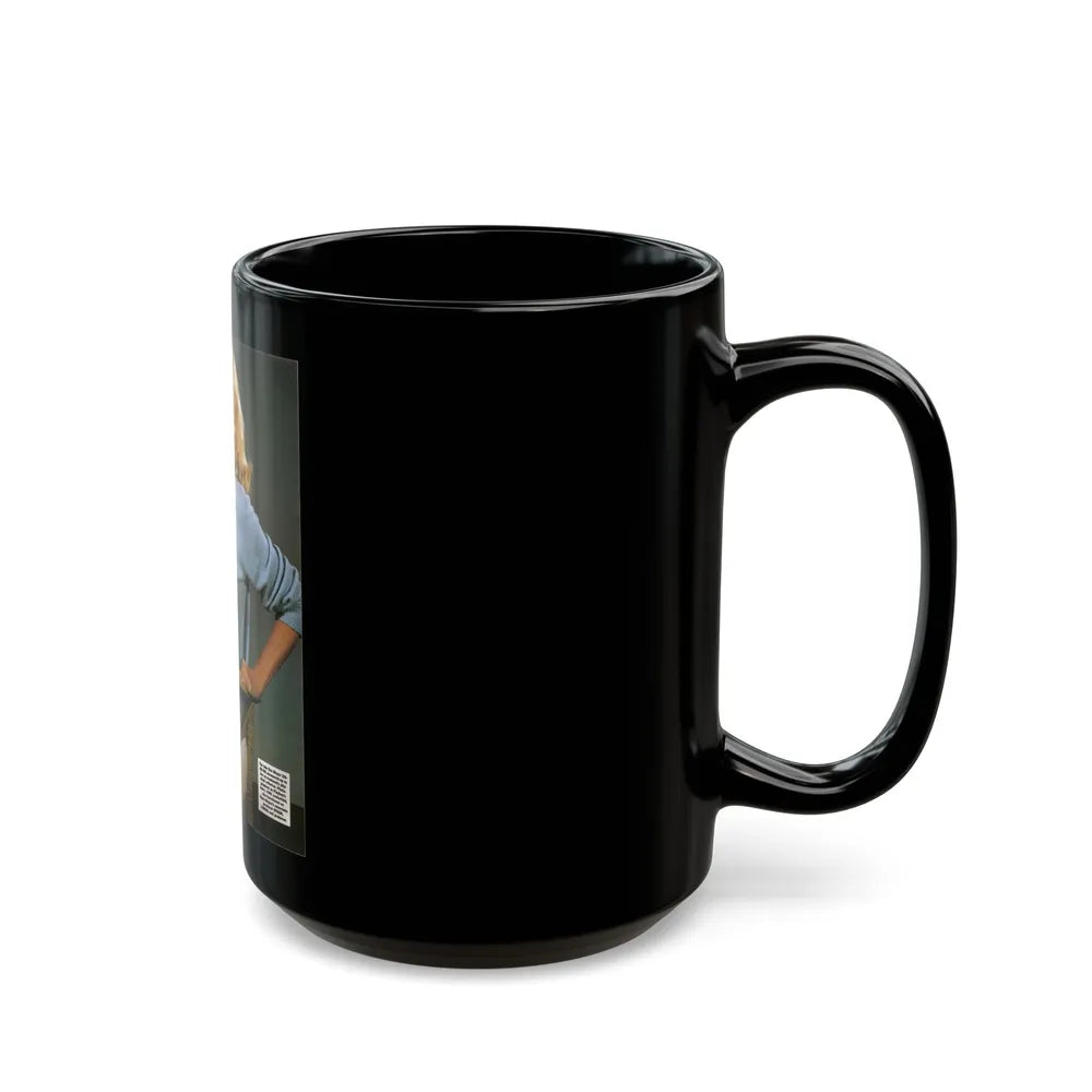 Eve Meyer #50 (Vintage Female Icon) Black Coffee Mug-Go Mug Yourself