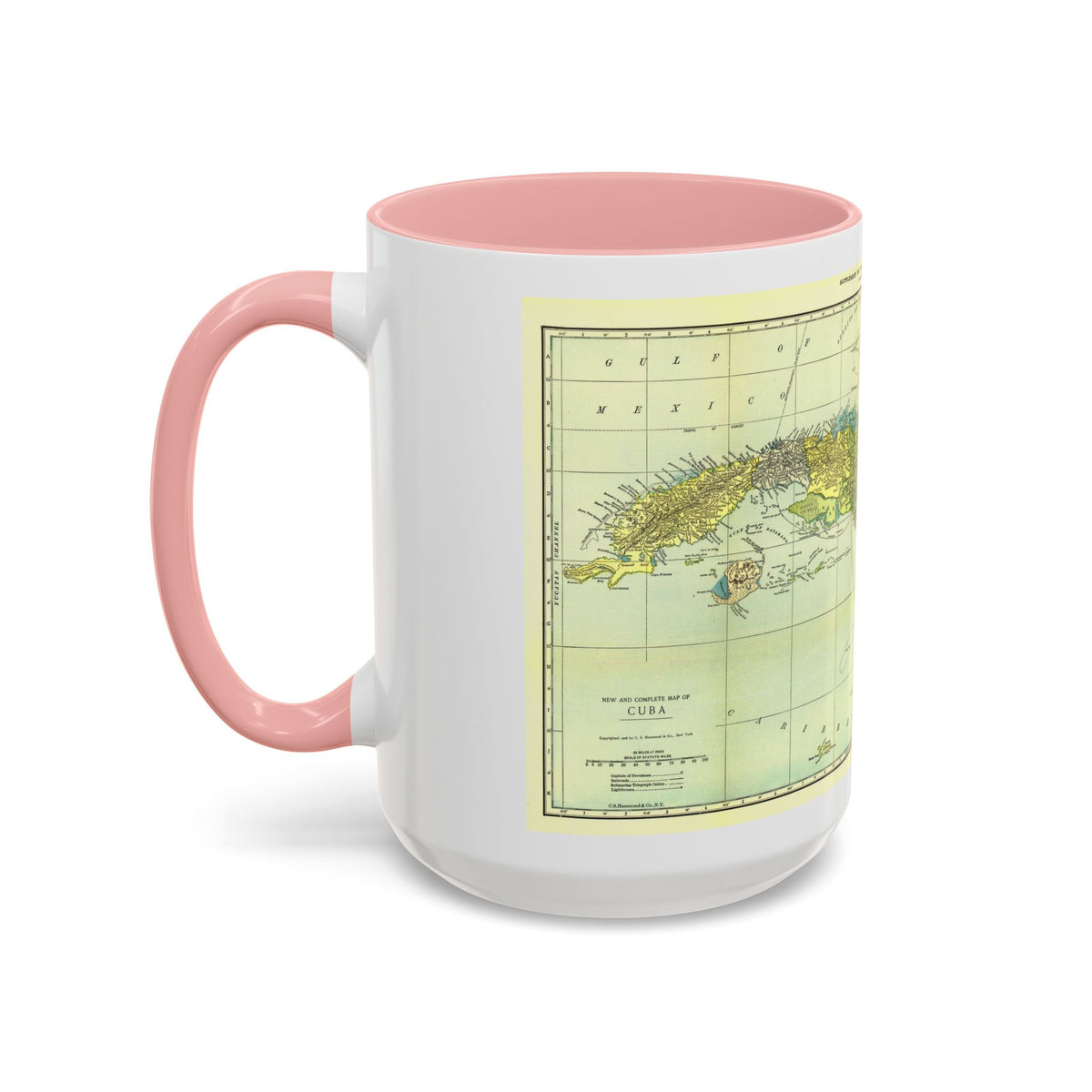 Central America - Cuba (1906) (Map) Accent Coffee Mug