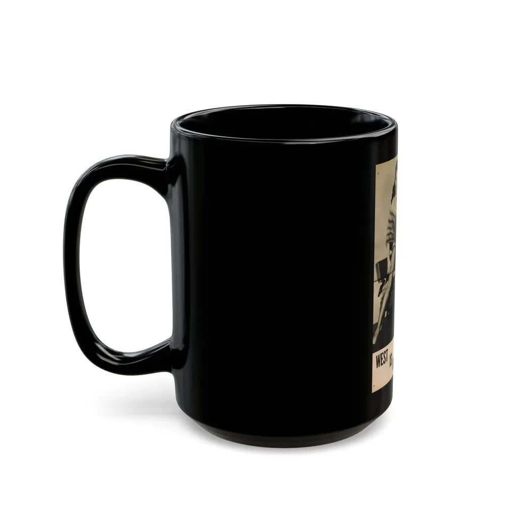 Evelyn West #25 - (Vintage Female Icon) Black Coffee Mug-Go Mug Yourself