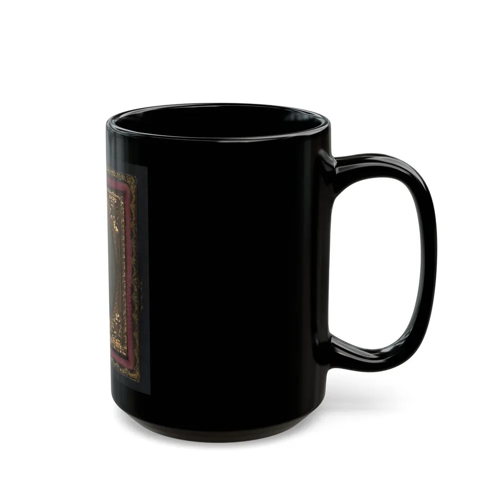 Unidentified Soldier In Forage Cap (U.S. Civil War) Black Coffee Mug-Go Mug Yourself