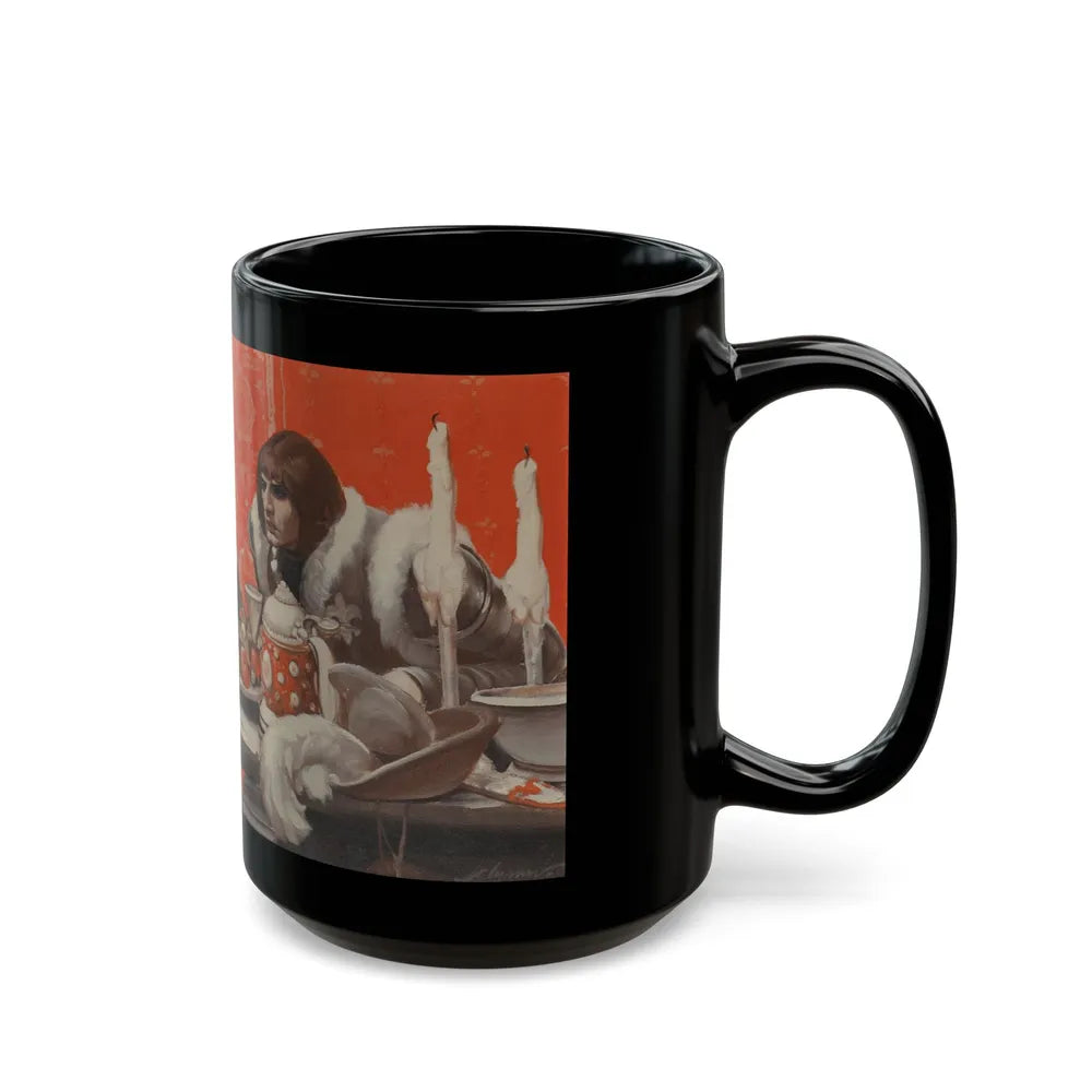 Cavaliers at Table - Black Coffee Mug-Go Mug Yourself