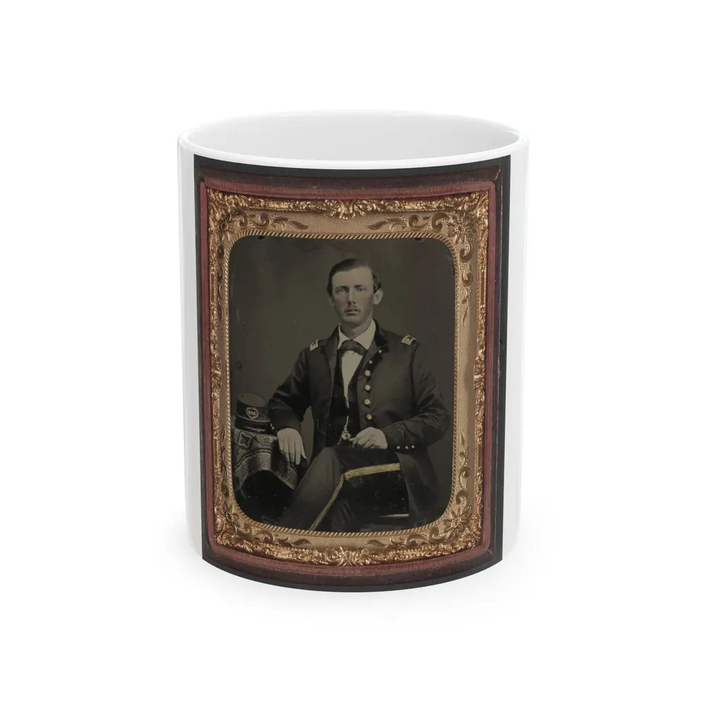 Captain James Dugan Gist Of General & Staff Confederate States Infantry Regiment In Uniform With South Carolina Volunteers Kepi (U.S. Civil War) White Coffee Mug-11oz-Go Mug Yourself