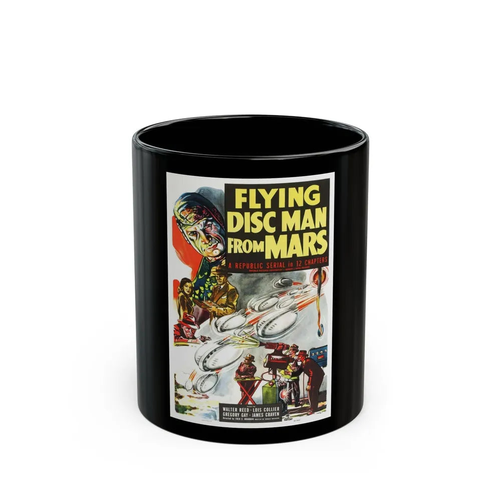 FLYING DISC MAN FROM MARS 1950 Movie Poster - Black Coffee Mug-11oz-Go Mug Yourself