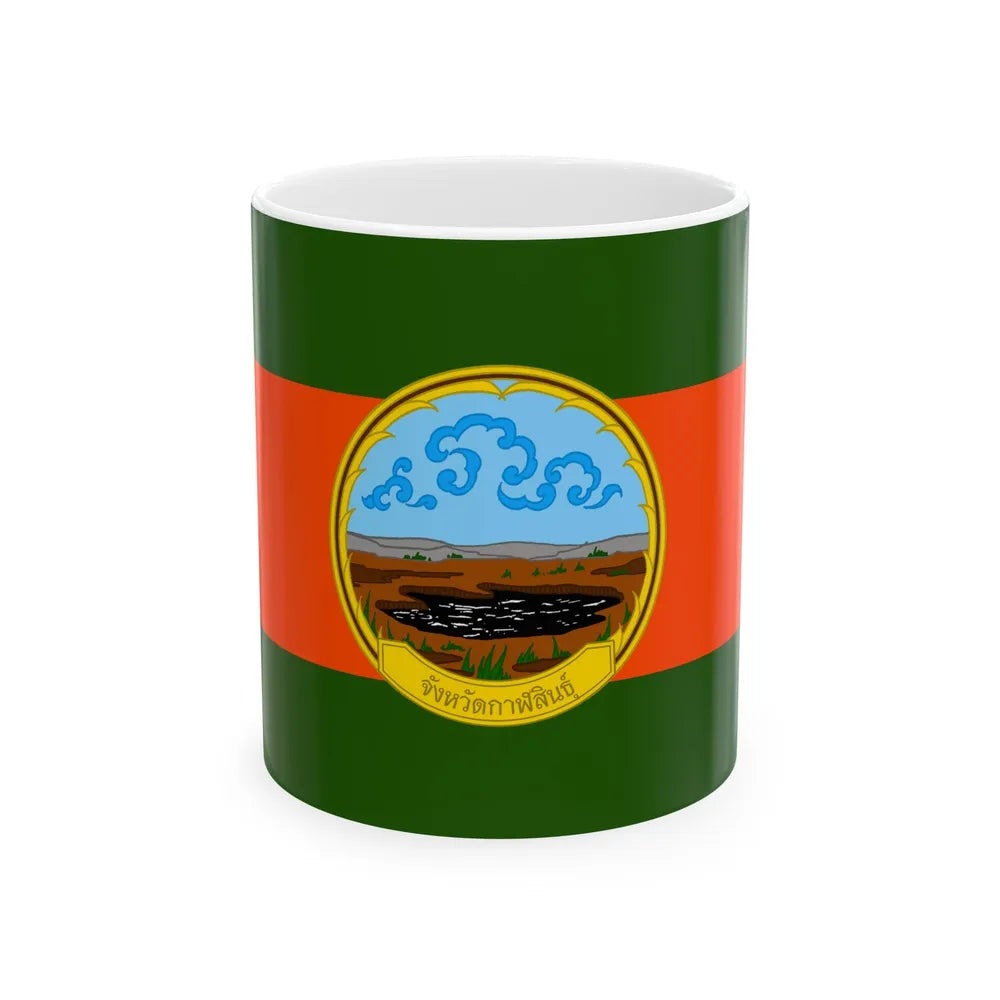 Flag of Karasin Province Thailand - White Coffee Mug-11oz-Go Mug Yourself