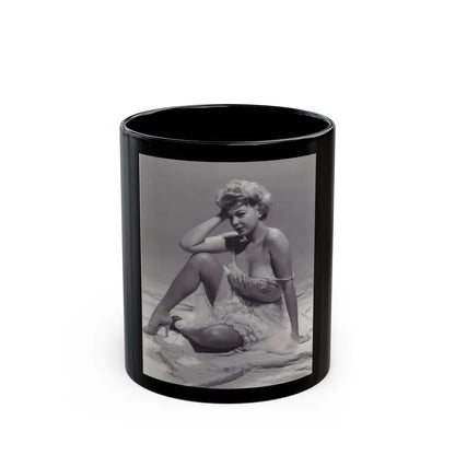 Barbara Nichols #258 (Vintage Female Icon) Black Coffee Mug-11oz-Go Mug Yourself