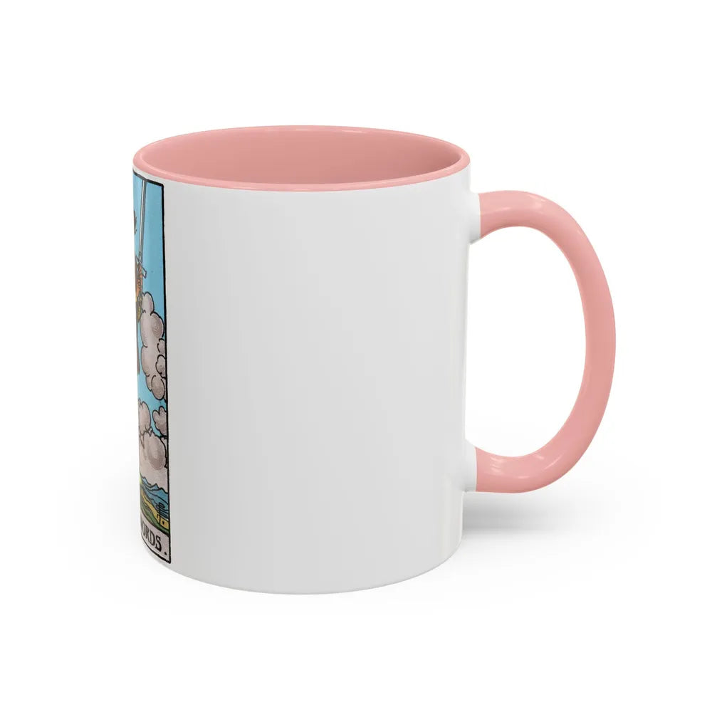 The Page of Swords (Tarot Card) Accent Coffee Mug-Go Mug Yourself