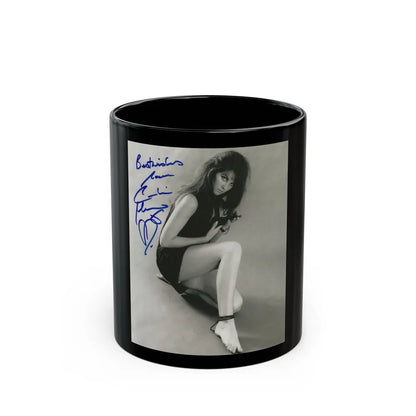 Caroline Munro #384 (Vintage Female Icon) Black Coffee Mug-11oz-Go Mug Yourself