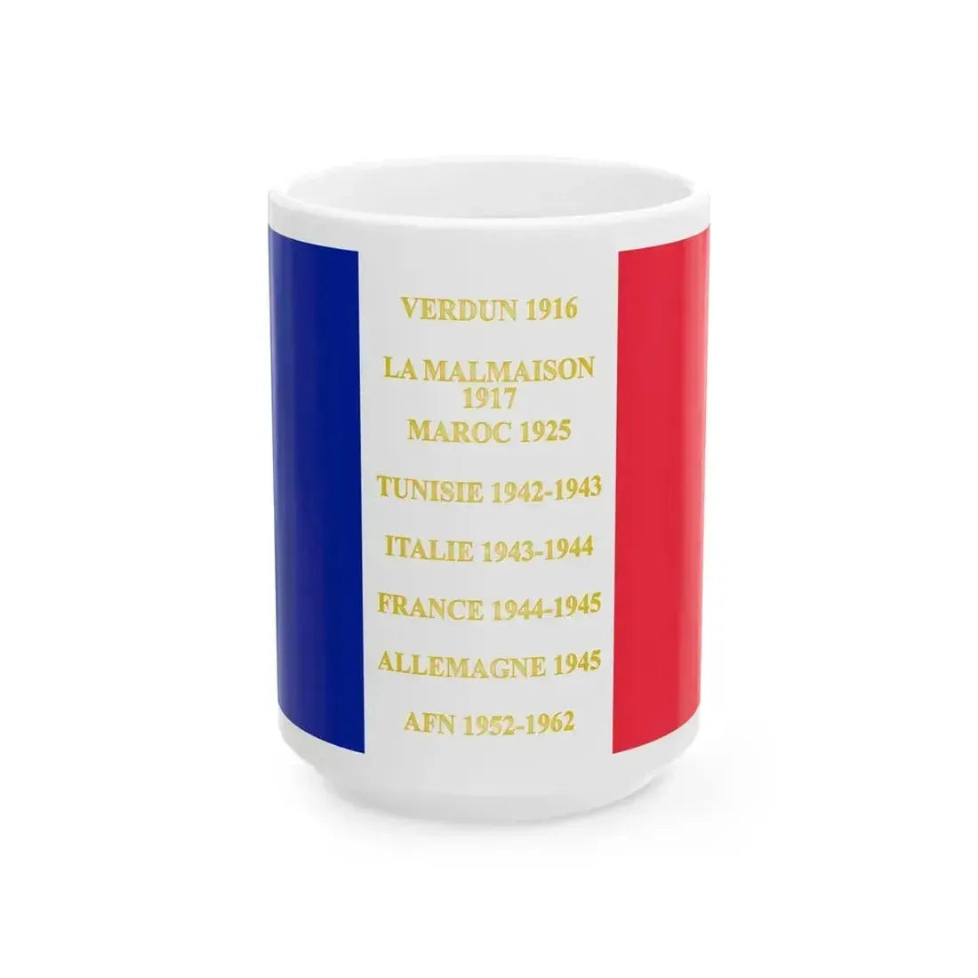19e regiment du genie-drapeau (France) White Coffee Mug 15oz - Go Mug Yourself