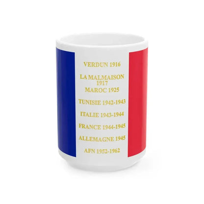 19e regiment du genie-drapeau (France) White Coffee Mug 15oz - Go Mug Yourself