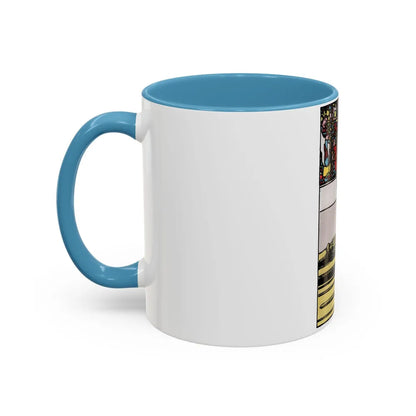 The 4 of Swords (Tarot Card) Accent Coffee Mug-Go Mug Yourself