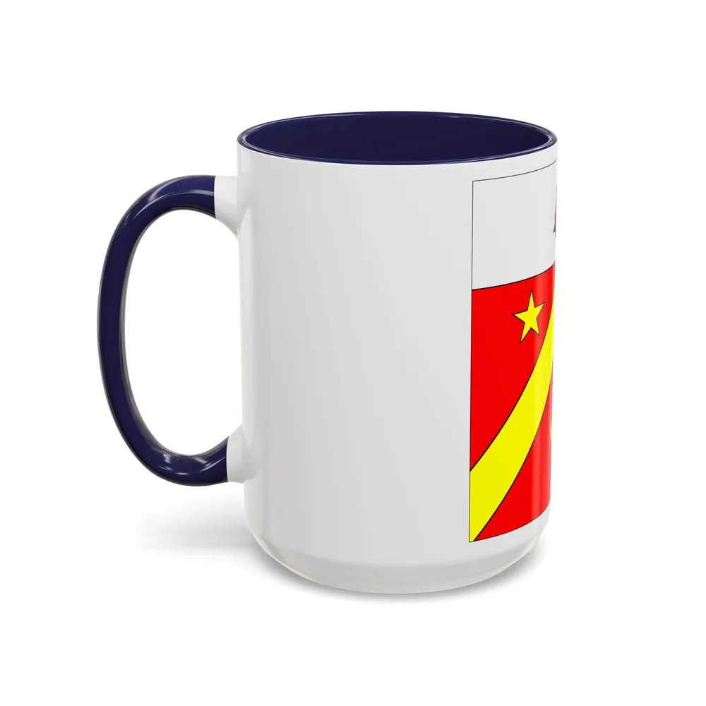 Flag of Autavaux Switzerland - Accent Coffee Mug-Go Mug Yourself