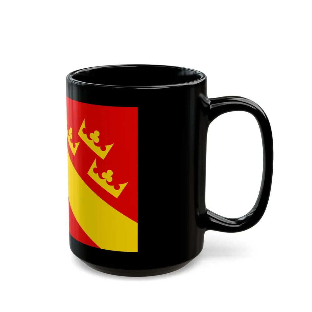 Flag of Haut Rhin France 2 - Black Coffee Mug-Go Mug Yourself