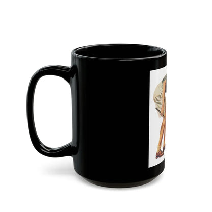 Fashion Illustration, Esquire magazine, 1949 (4) - Black Coffee Mug-Go Mug Yourself