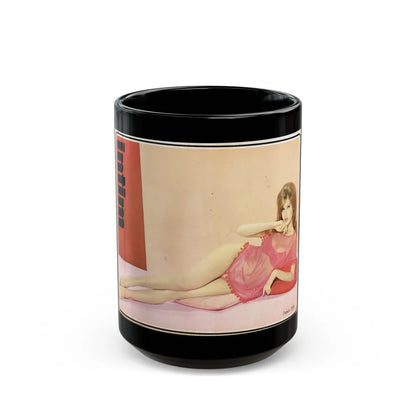 Pamela Tiffin #39 (Vintage Female Icon) Black Coffee Mug-15oz-Go Mug Yourself