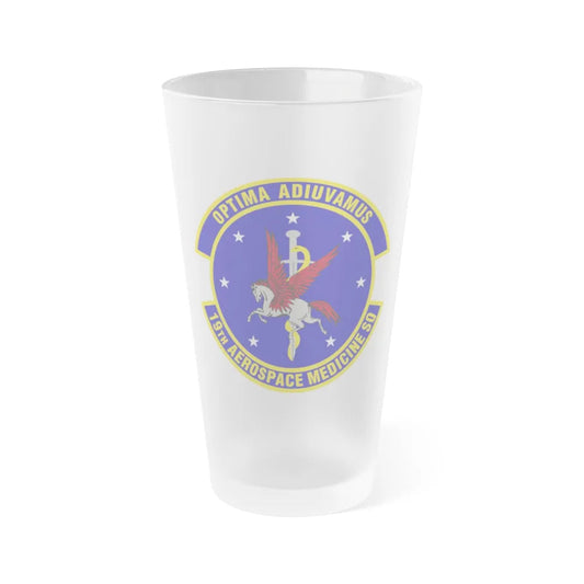 19th Aerospace Medicine Squadron (U.S. Air Force) Frosted Pint Glass 16oz-16oz-Frosted-Go Mug Yourself