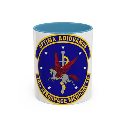 19th Aerospace Medicine Squadron (U.S. Air Force) Accent Coffee Mug 11oz Light Blue - Go Mug Yourself