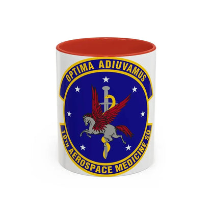 19th Aerospace Medicine Squadron (U.S. Air Force) Accent Coffee Mug 11oz Red - Go Mug Yourself