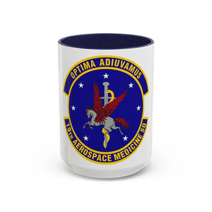 19th Aerospace Medicine Squadron (U.S. Air Force) Accent Coffee Mug 15oz Navy - Go Mug Yourself
