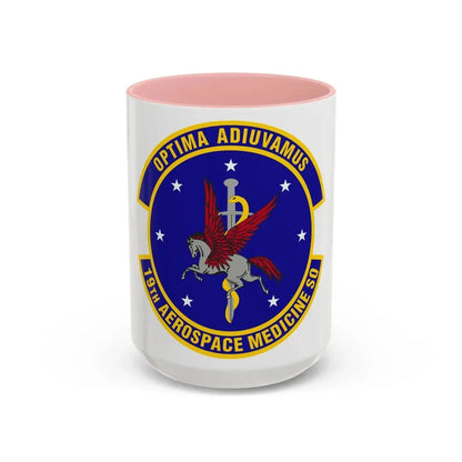 19th Aerospace Medicine Squadron (U.S. Air Force) Accent Coffee Mug 15oz Pink - Go Mug Yourself
