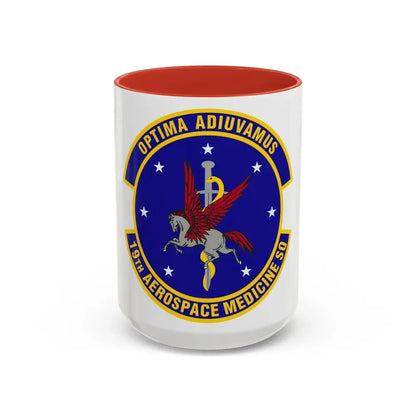 19th Aerospace Medicine Squadron (U.S. Air Force) Accent Coffee Mug 15oz Red - Go Mug Yourself