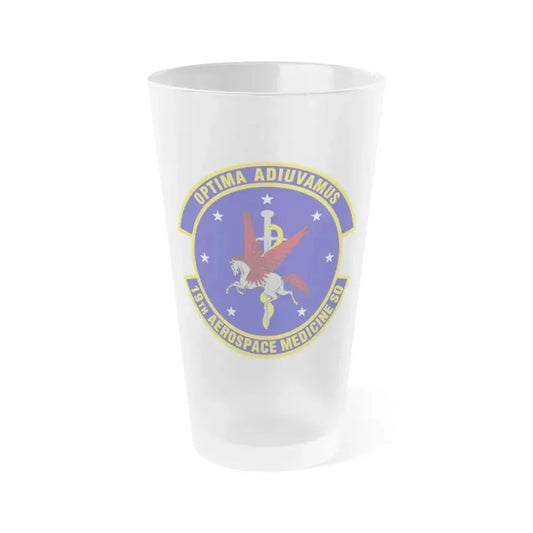 19th Aerospace Medicine Squadron (U.S. Air Force) Frosted Pint Glass 16oz 16oz Frosted - Go Mug Yourself