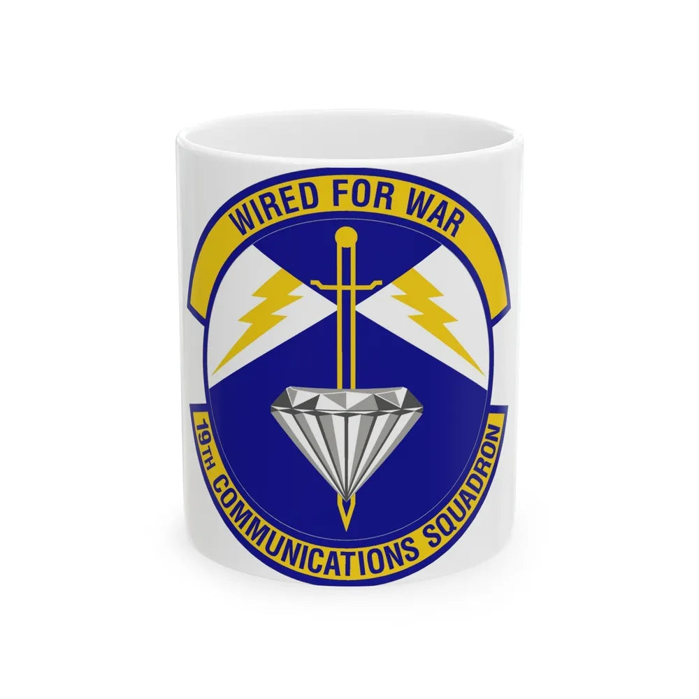 19th Communications Squadron (U.S. Air Force) White Coffee Mug-11oz-Go Mug Yourself