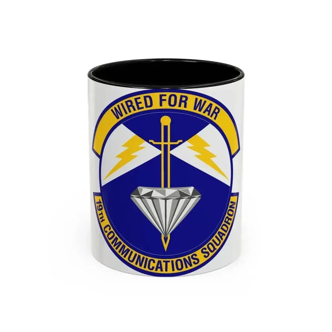 19th Communications Squadron (U.S. Air Force) Accent Coffee Mug 11oz Black - Go Mug Yourself
