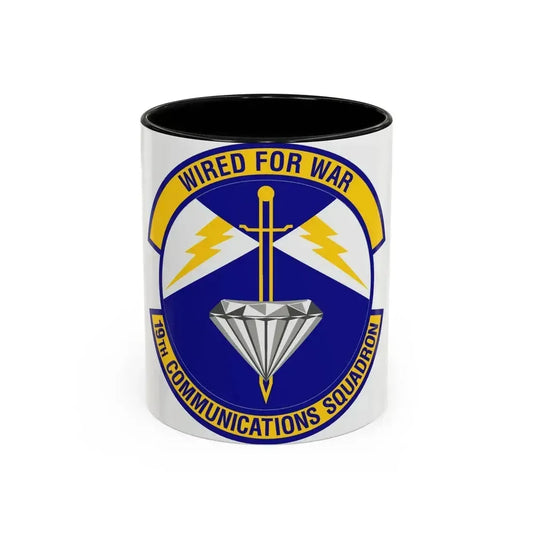 19th Communications Squadron (U.S. Air Force) Accent Coffee Mug 11oz Black - Go Mug Yourself