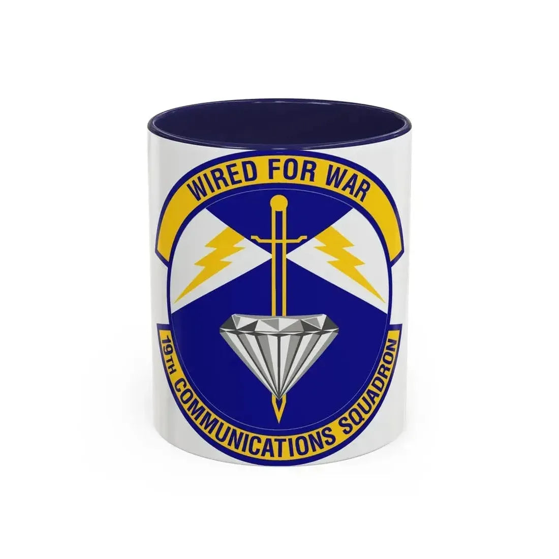 19th Communications Squadron (U.S. Air Force) Accent Coffee Mug 11oz Navy - Go Mug Yourself