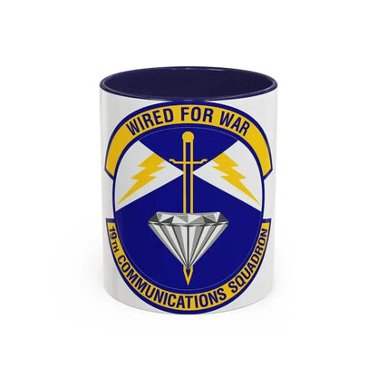 19th Communications Squadron (U.S. Air Force) Accent Coffee Mug 11oz Navy - Go Mug Yourself