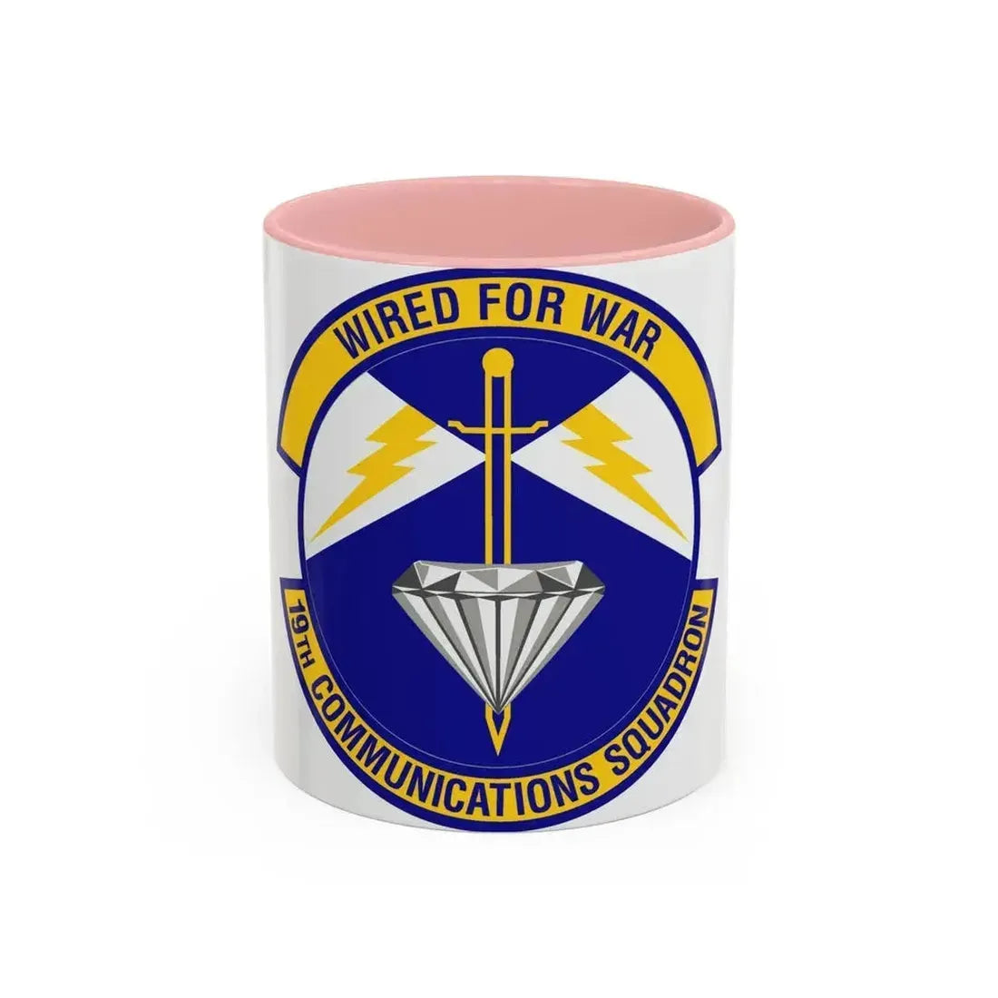 19th Communications Squadron (U.S. Air Force) Accent Coffee Mug 11oz Pink - Go Mug Yourself