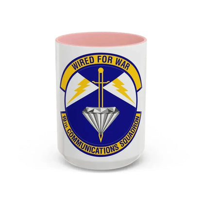 19th Communications Squadron (U.S. Air Force) Accent Coffee Mug 15oz Pink - Go Mug Yourself