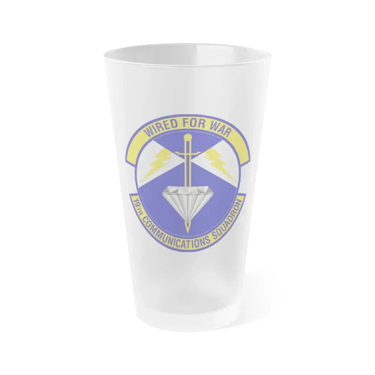 19th Communications Squadron (U.S. Air Force) Frosted Pint Glass 16oz Default Title - Go Mug Yourself