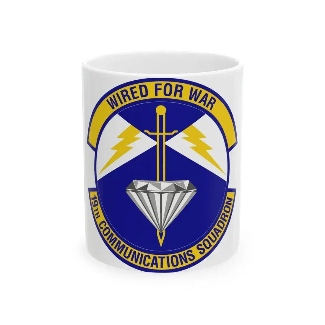 19th Communications Squadron (U.S. Air Force) White Coffee Mug 11oz - Go Mug Yourself