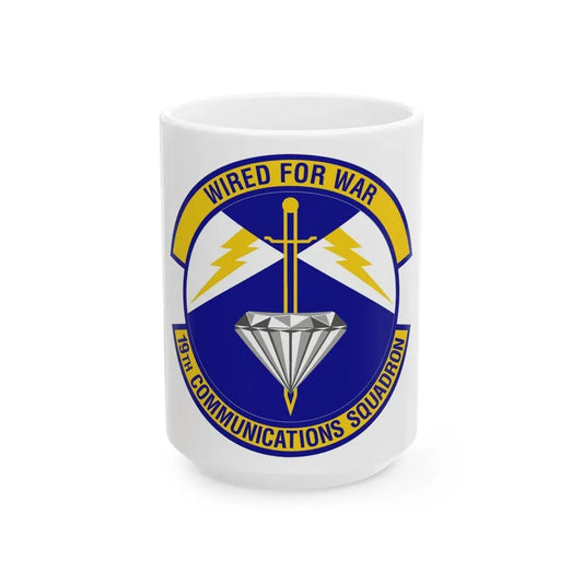 19th Communications Squadron (U.S. Air Force) White Coffee Mug 15oz - Go Mug Yourself