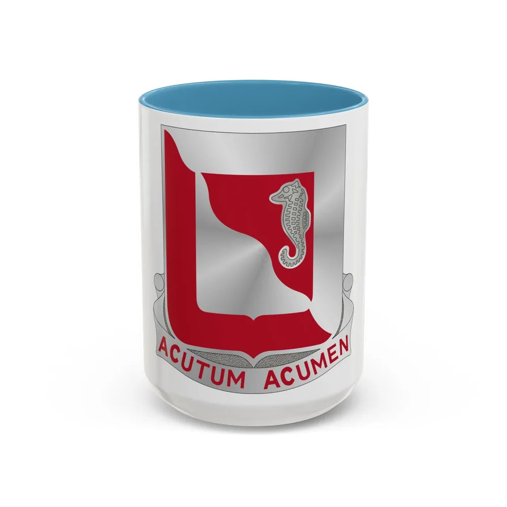 19th Engineer Battalion (U.S. Army) Accent Coffee Mug-15oz-Light Blue-Go Mug Yourself