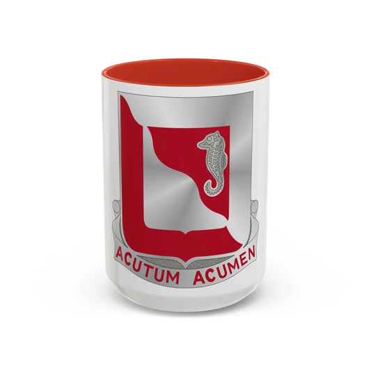 19th Engineer Battalion (U.S. Army) Accent Coffee Mug-15oz-Red-Go Mug Yourself