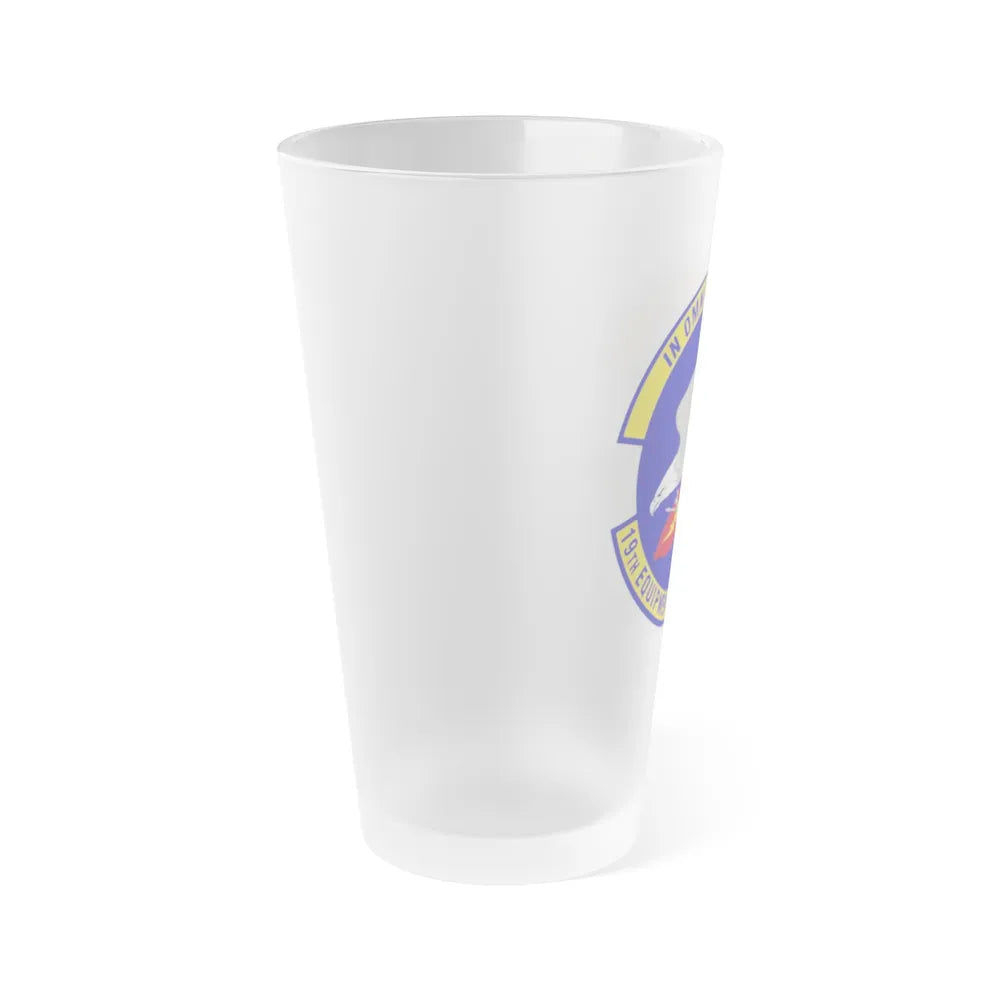 19th Equipment Maintenance Squadron (U.S. Air Force) Frosted Pint Glass 16oz-Go Mug Yourself