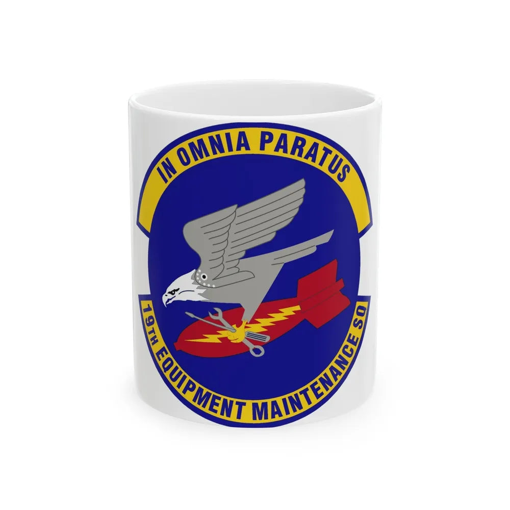 19th Equipment Maintenance Squadron (U.S. Air Force) White Coffee Mug-11oz-Go Mug Yourself