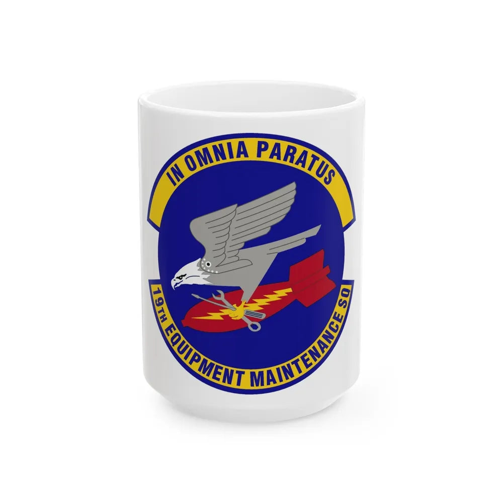 19th Equipment Maintenance Squadron (U.S. Air Force) White Coffee Mug-15oz-Go Mug Yourself